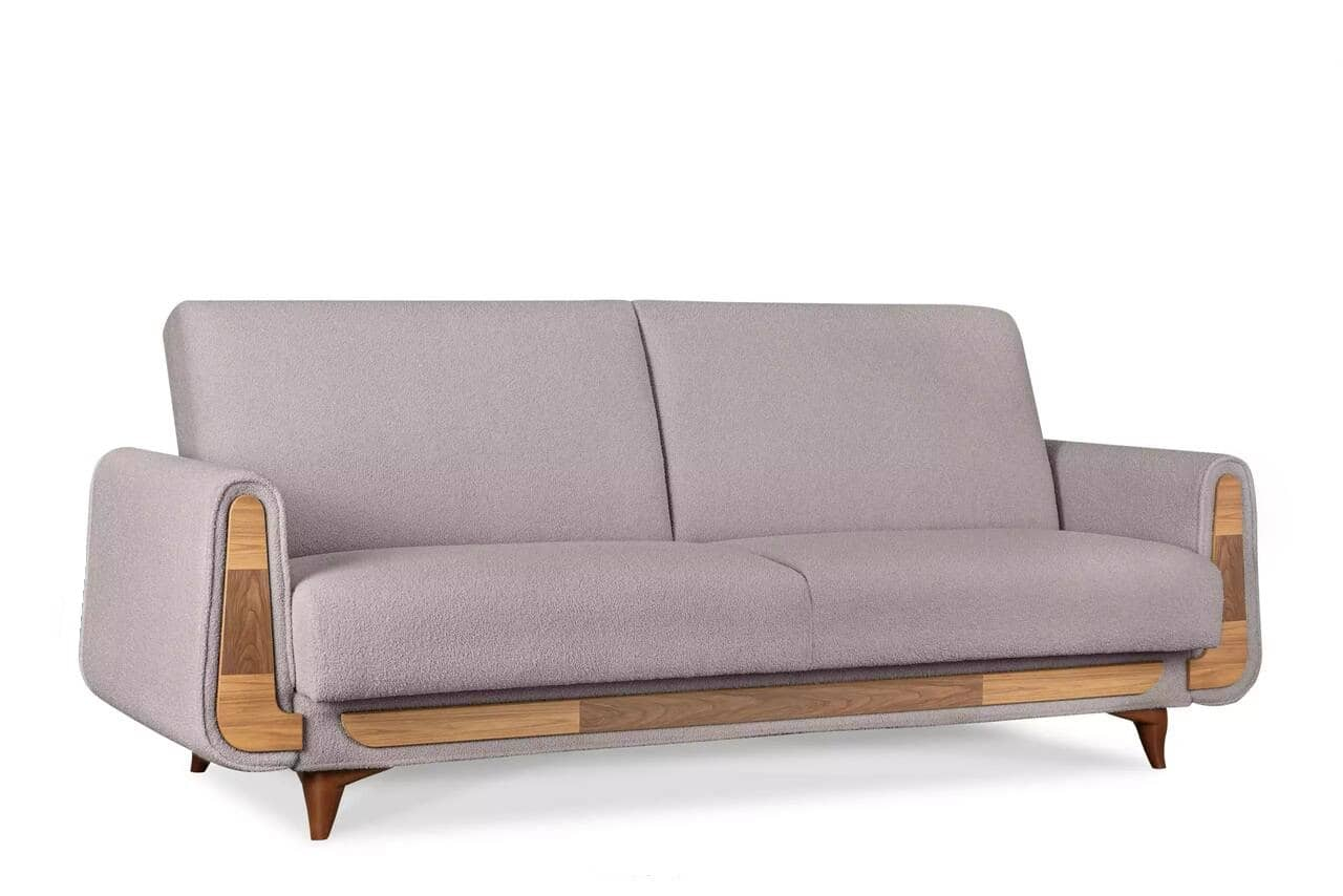 Sofa GUSTA TEDDY, pilka, 230x98x98 cm