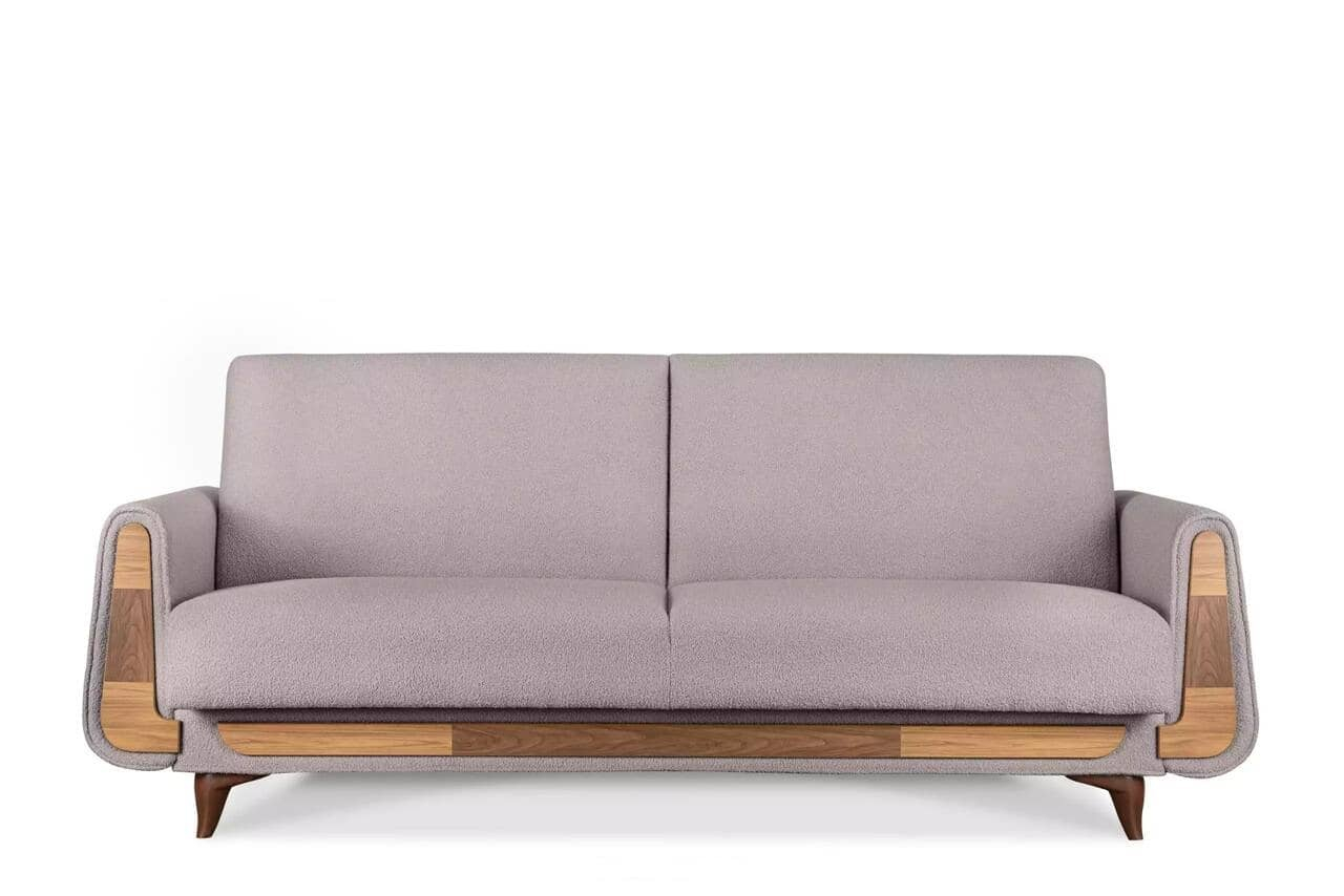 Sofa GUSTA TEDDY, pilka, 230x98x98 cm