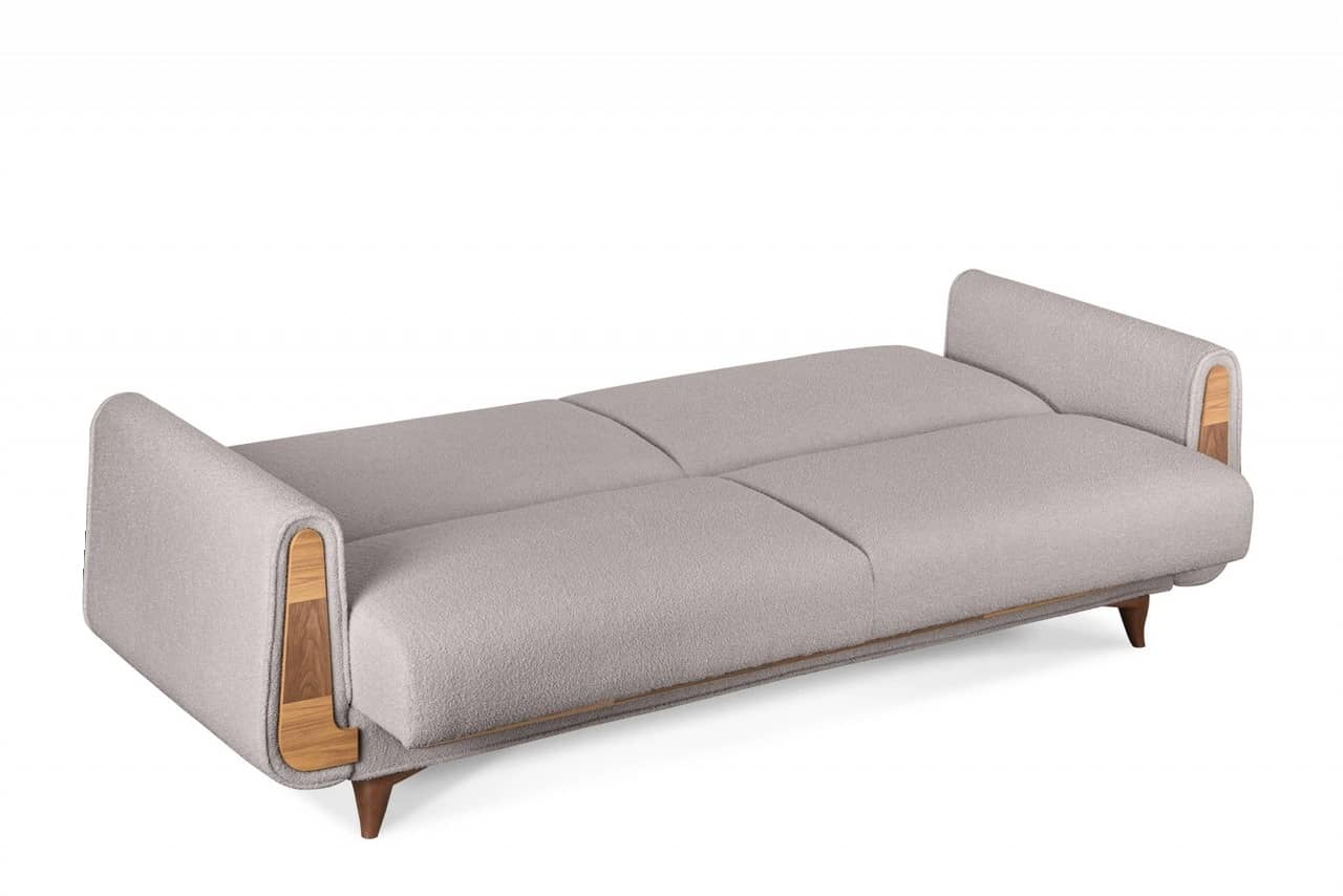 Sofa GUSTA TEDDY, pilka, 230x98x98 cm