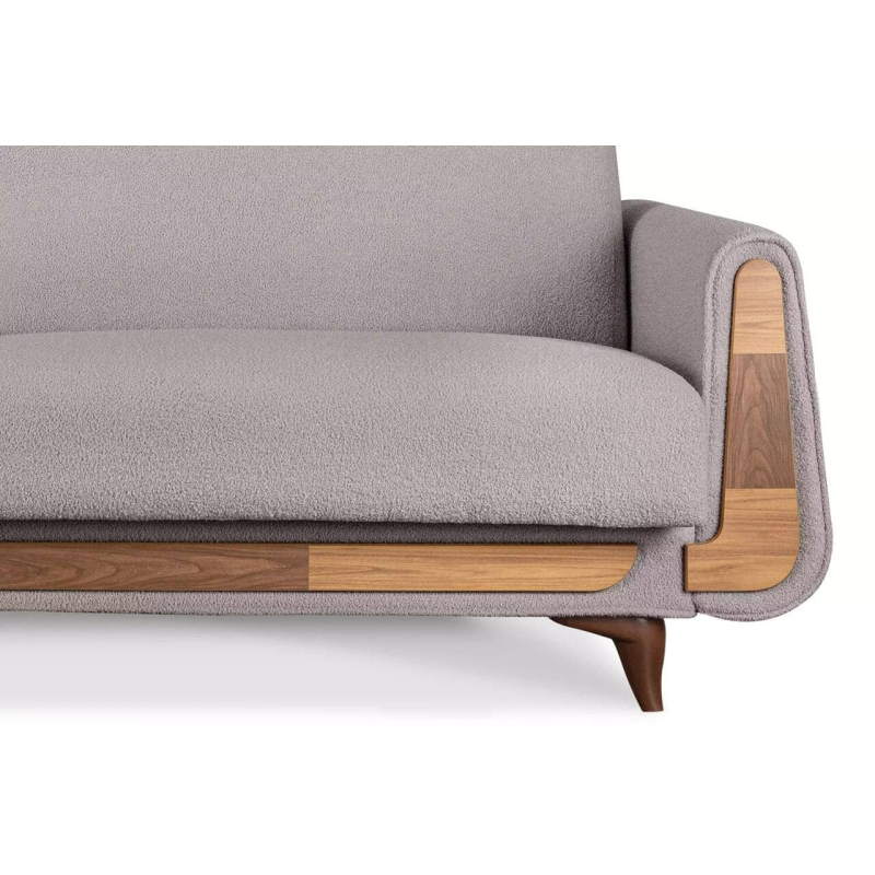 Sofa GUSTA TEDDY, pilka, 230x98x98 cm