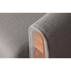 Sofa GUSTA TEDDY, pilka, 230x98x98 cm