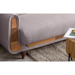 Sofa GUSTA TEDDY, pilka, 230x98x98 cm