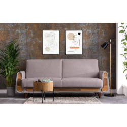 Sofa GUSTA TEDDY, pilka, 230x98x98 cm