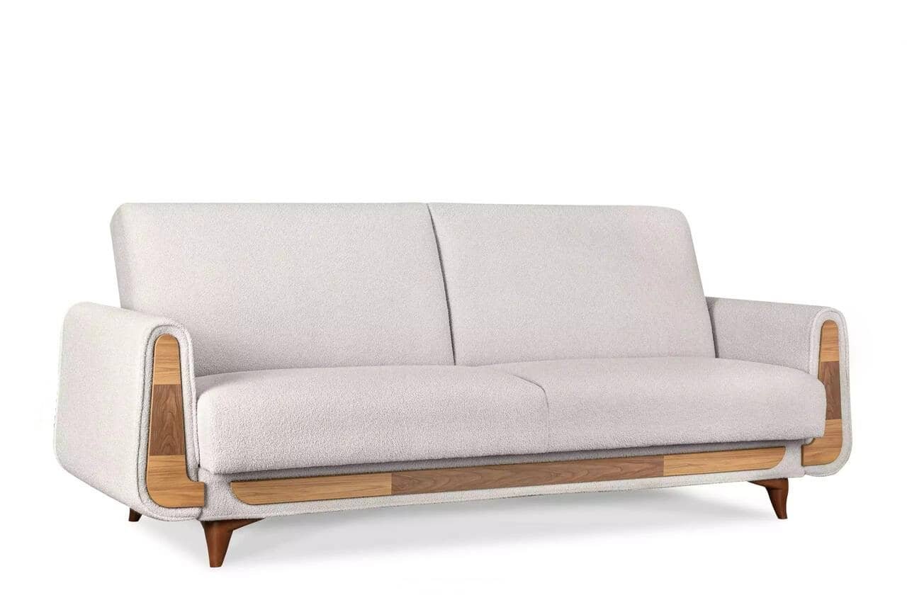 Sofa GUSTA TEDDY, balta, 230x98x98 cm