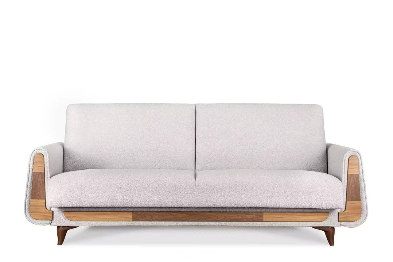 Sofa GUSTA TEDDY, balta, 230x98x98 cm