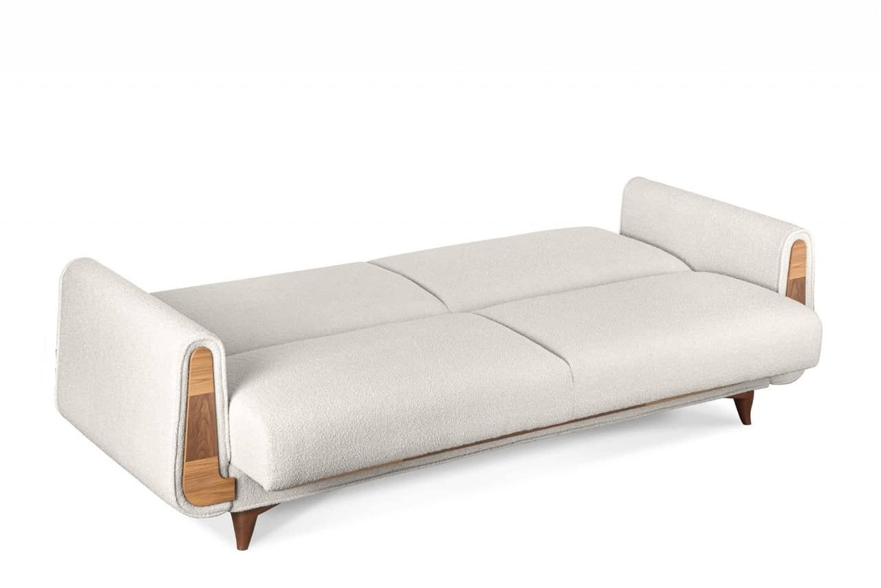 Sofa GUSTA TEDDY, balta, 230x98x98 cm