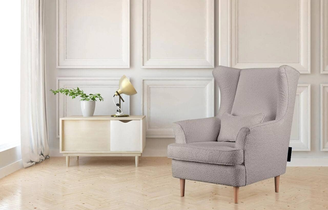 Fotelis STRAL BOUCLE, beige, 82x80x108 cm