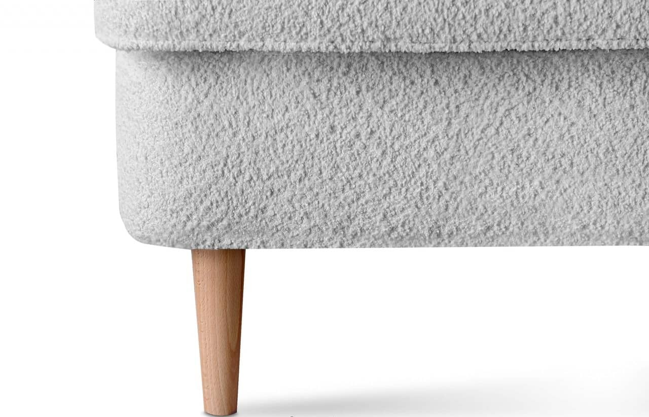 Sofa STRAL BOUCLE, pilka, 136x96x106 cm