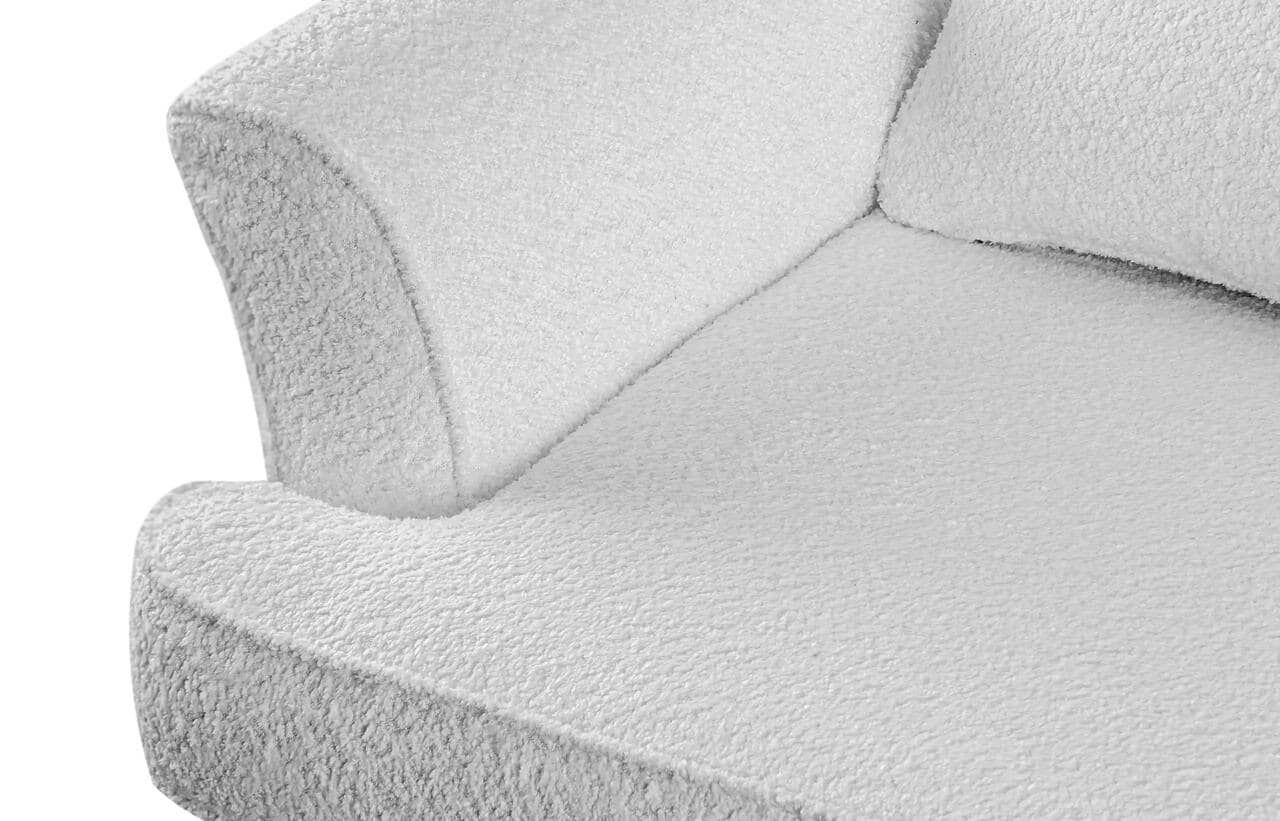 Sofa STRAL BOUCLE, pilka, 136x96x106 cm