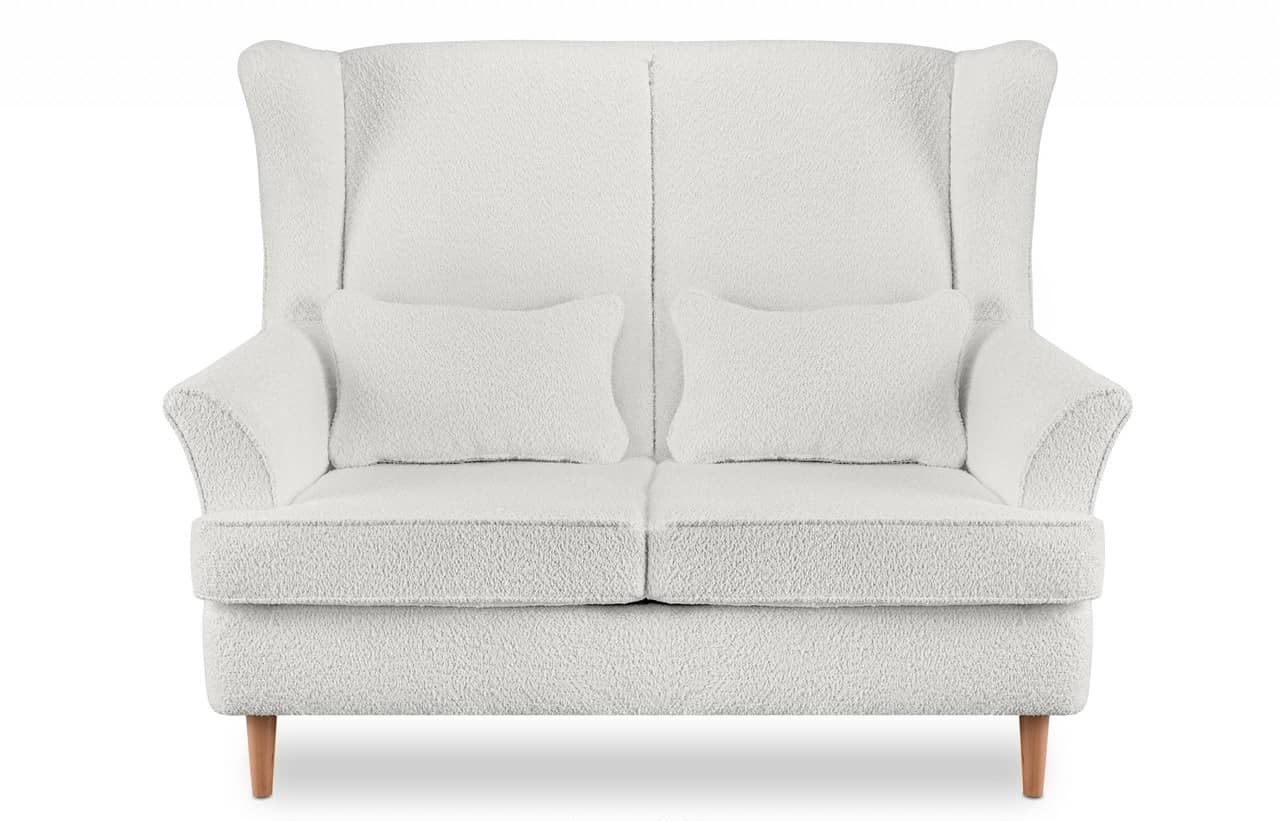 Sofa STRAL BOUCLE, balta, 136x96x106 cm