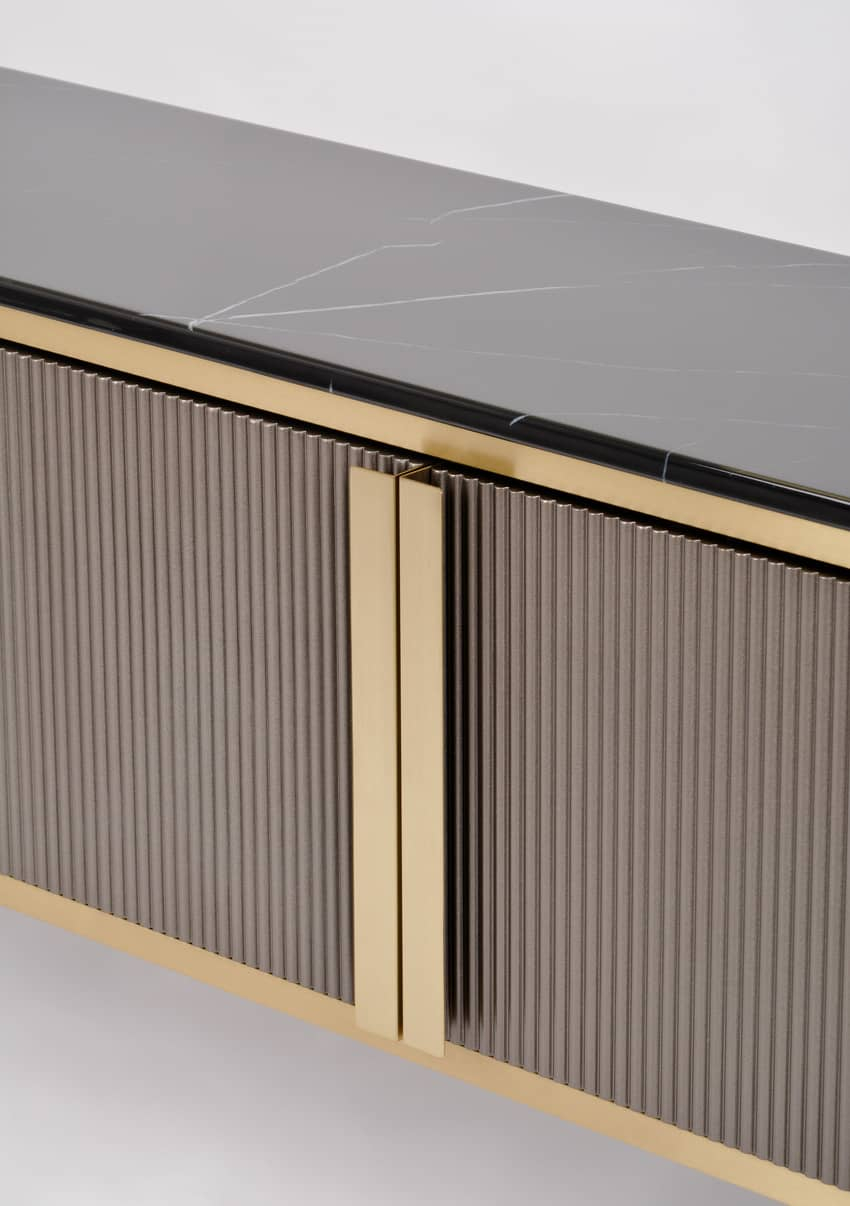 TV spintelė STILI, grafito, 200x40x60 cm