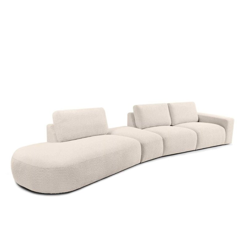 Kampinė sofa ZUCO, smėlio, kairinė/dešininė, 430x105x84 cm