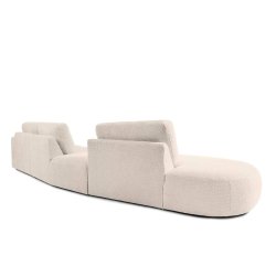 Kampinė sofa ZUCO, smėlio, kairinė/dešininė, 430x105x84 cm