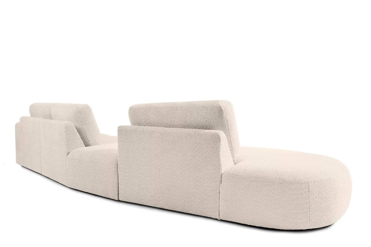 Kampinė sofa ZUCO, smėlio, kairinė/dešininė, 430x105x84 cm