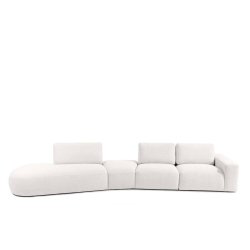 Kampinė sofa ZUCO, ecru, kairinė/dešininė, 430x105x84 cm