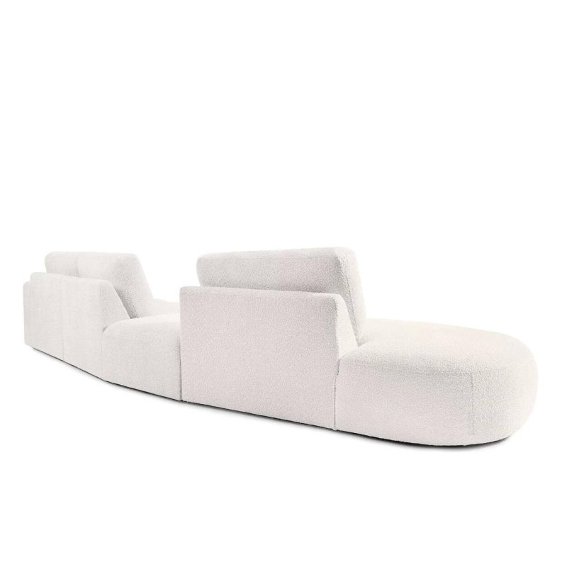 Kampinė sofa ZUCO, ecru, kairinė/dešininė, 430x105x84 cm