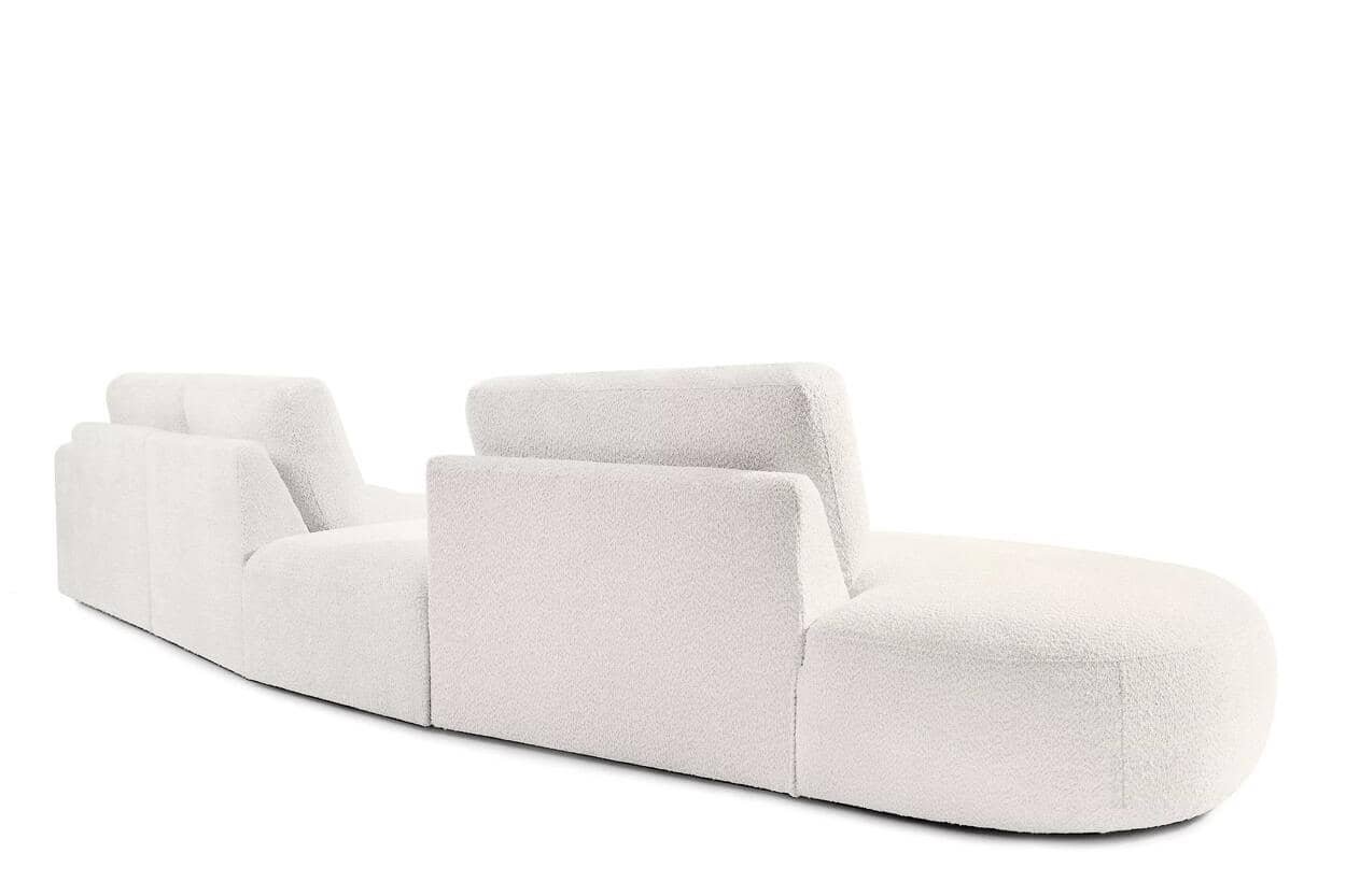 Kampinė sofa ZUCO, ecru, kairinė/dešininė, 430x105x84 cm