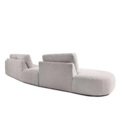 Kampinė sofa ZUCO, šviesiai ruda, kairinė/dešininė, 430x105x84 cm