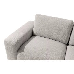 Kampinė sofa ZUCO, šviesiai ruda, kairinė/dešininė, 430x105x84 cm