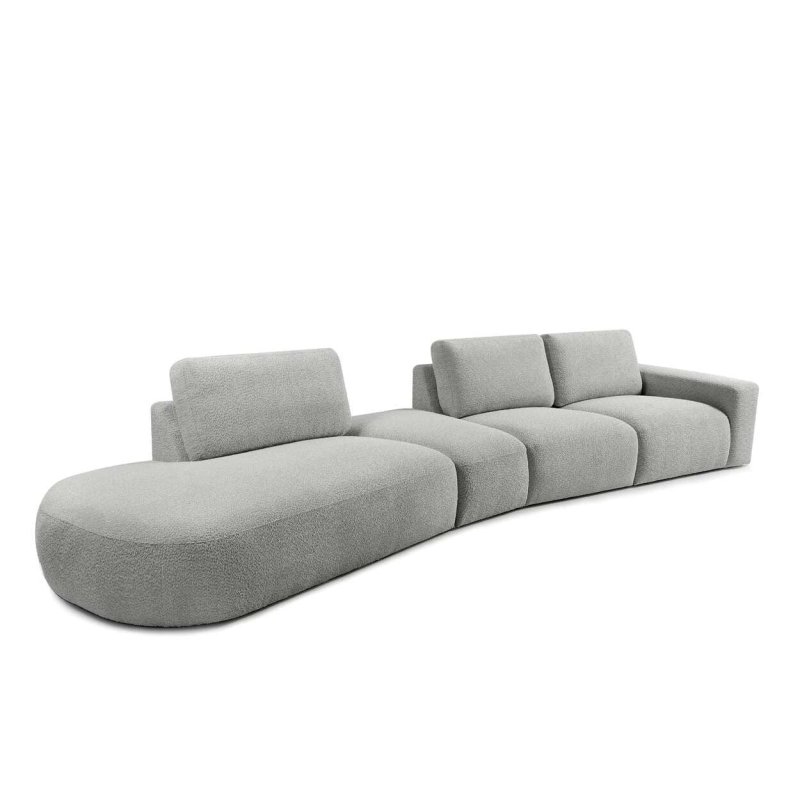 Kampinė sofa ZUCO, pelenų, kairinė/dešininė, 430x105x84 cm