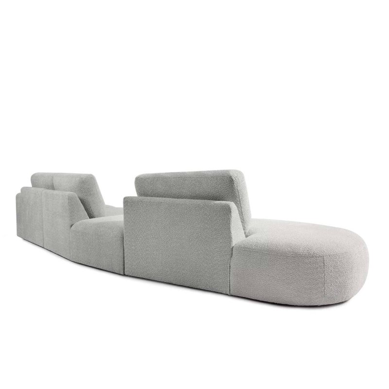 Kampinė sofa ZUCO, pelenų, kairinė/dešininė, 430x105x84 cm