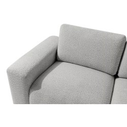 Kampinė sofa ZUCO, pelenų, kairinė/dešininė, 430x105x84 cm