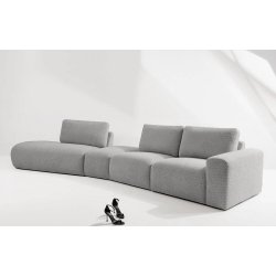 Kampinė sofa ZUCO, pelenų, kairinė/dešininė, 430x105x84 cm