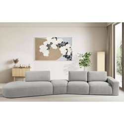 Kampinė sofa ZUCO, pelenų, kairinė/dešininė, 430x105x84 cm