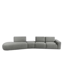 Kampinė sofa ZUCO, pilka, kairinė/dešininė, 430x105x84 cm