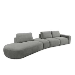 Kampinė sofa ZUCO, pilka, kairinė/dešininė, 430x105x84 cm