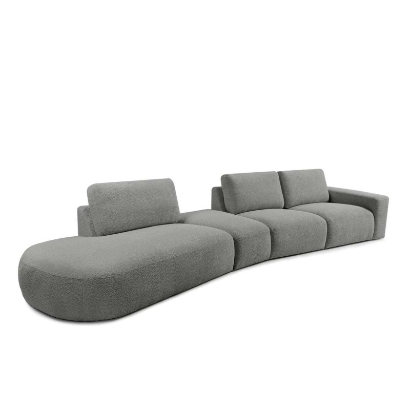 Kampinė sofa ZUCO, pilka, kairinė/dešininė, 430x105x84 cm