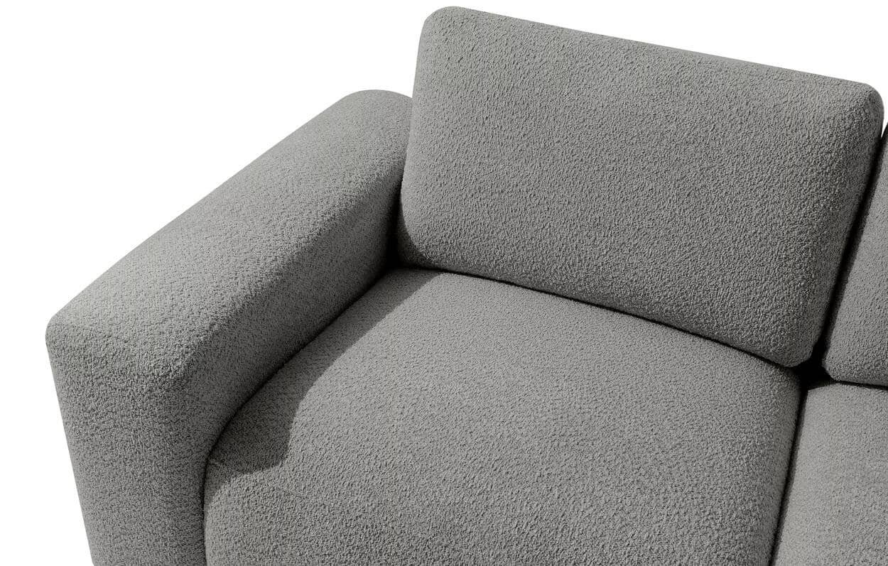 Kampinė sofa ZUCO, pilka, kairinė/dešininė, 430x105x84 cm