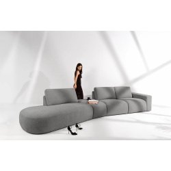 Kampinė sofa ZUCO, pilka, kairinė/dešininė, 430x105x84 cm