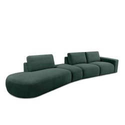 Kampinė sofa ZUCO, žalia, kairinė/dešininė, 430x105x84 cm