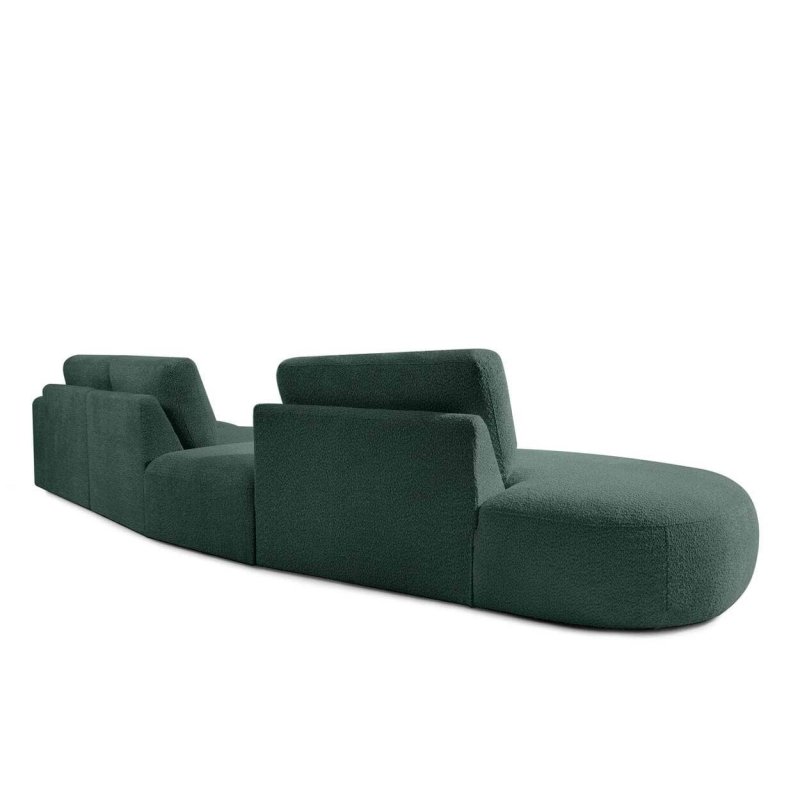 Kampinė sofa ZUCO, žalia, kairinė/dešininė, 430x105x84 cm