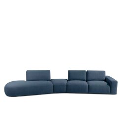 Kampinė sofa ZUCO, mėlyna, kairinė/dešininė, 430x105x84 cm