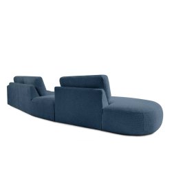 Kampinė sofa ZUCO, mėlyna, kairinė/dešininė, 430x105x84 cm