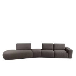 Kampinė sofa ZUCO, ruda, kairinė/dešininė, 430x105x84 cm