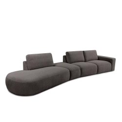 Kampinė sofa ZUCO, ruda, kairinė/dešininė, 430x105x84 cm