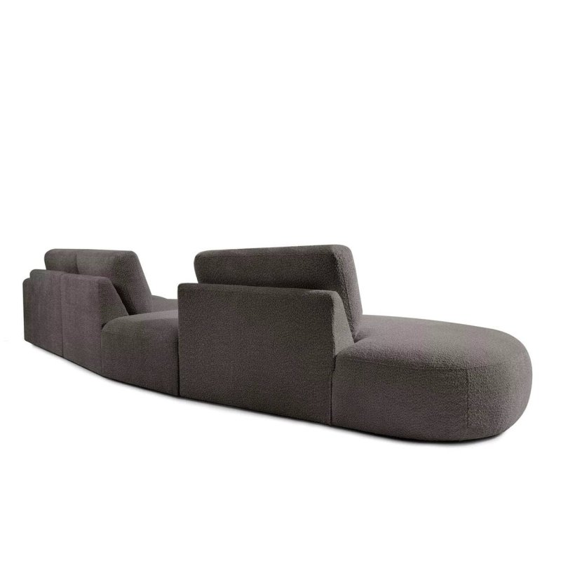 Kampinė sofa ZUCO, ruda, kairinė/dešininė, 430x105x84 cm