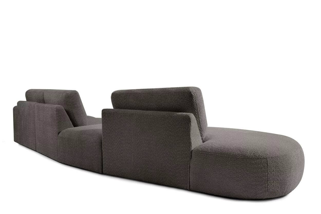 Kampinė sofa ZUCO, ruda, kairinė/dešininė, 430x105x84 cm