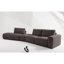 Kampinė sofa ZUCO, ruda, kairinė/dešininė, 430x105x84 cm