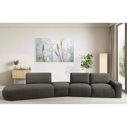 Kampinė sofa ZUCO, ruda, kairinė/dešininė, 430x105x84 cm