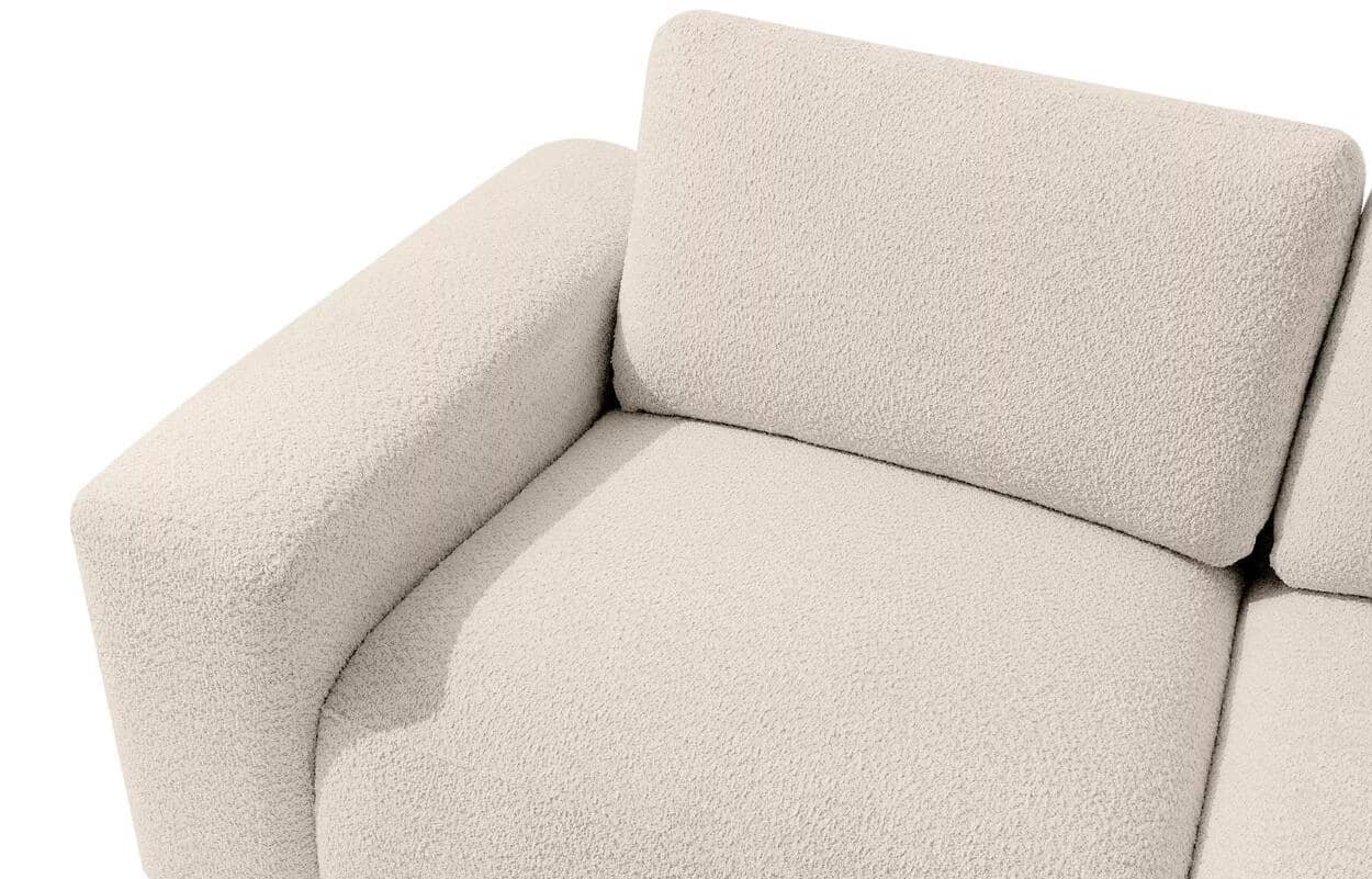 Kampinė sofa ZUCO, smėlio, kairinė/dešininė, 350x105x84 cm