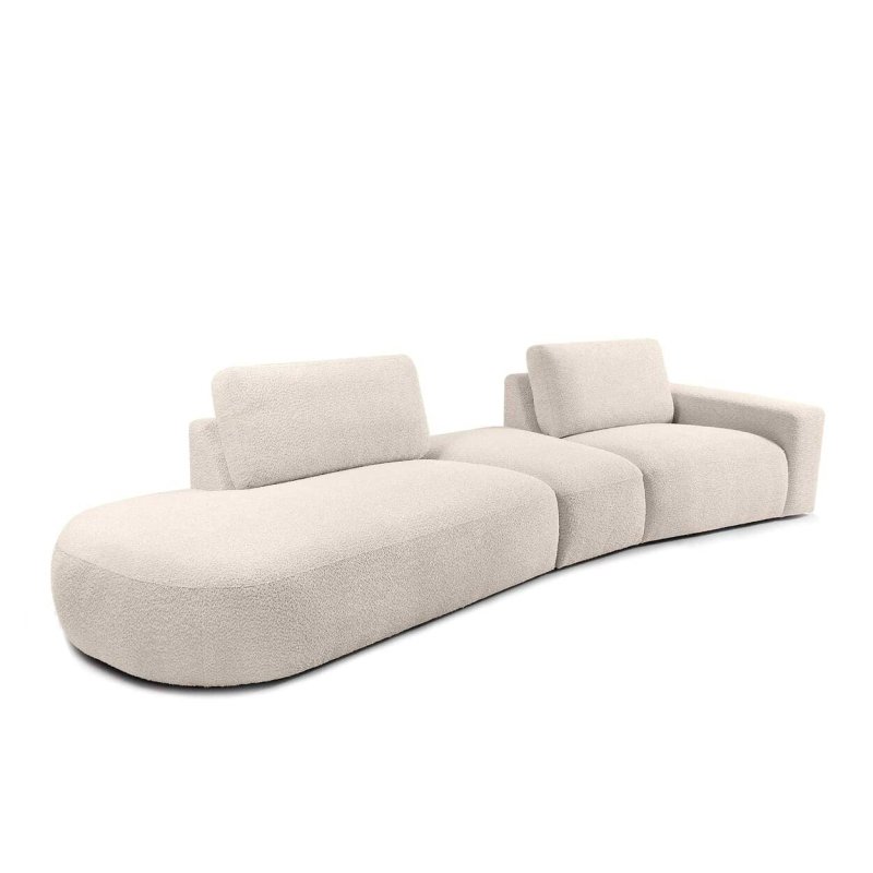 Kampinė sofa ZUCO, smėlio, kairinė/dešininė, 350x105x84 cm