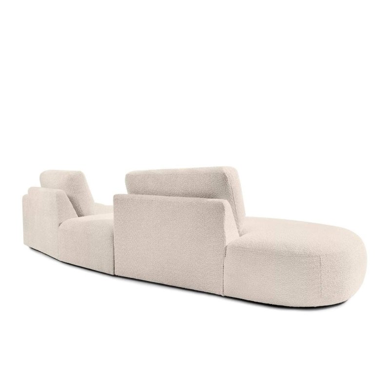 Kampinė sofa ZUCO, smėlio, kairinė/dešininė, 350x105x84 cm