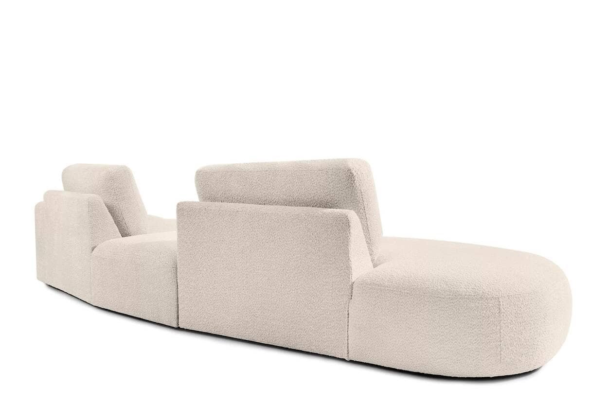 Kampinė sofa ZUCO, smėlio, kairinė/dešininė, 350x105x84 cm