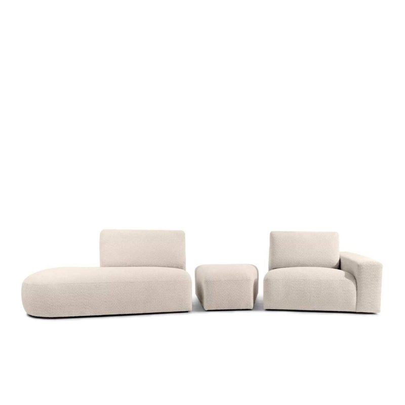 Kampinė sofa ZUCO, smėlio, kairinė/dešininė, 350x105x84 cm