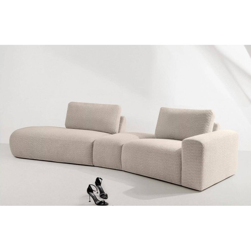 Kampinė sofa ZUCO, smėlio, kairinė/dešininė, 350x105x84 cm