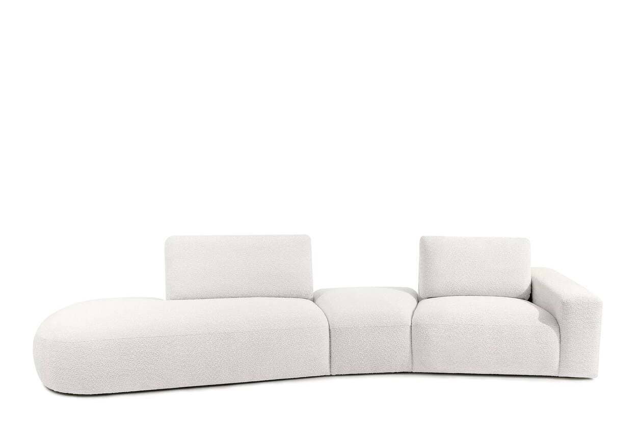 Kampinė sofa ZUCO, ecru, kairinė/dešininė, 350x105x84 cm